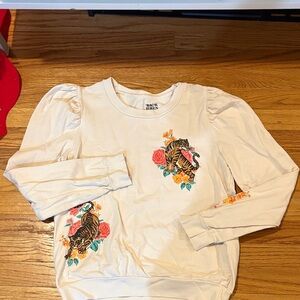 Back When tiger puff sleeve SZ small from Anthropologie